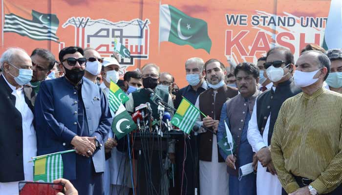 President Arif Alvi addressing a rally in Islamabad. -Radio Pakistan