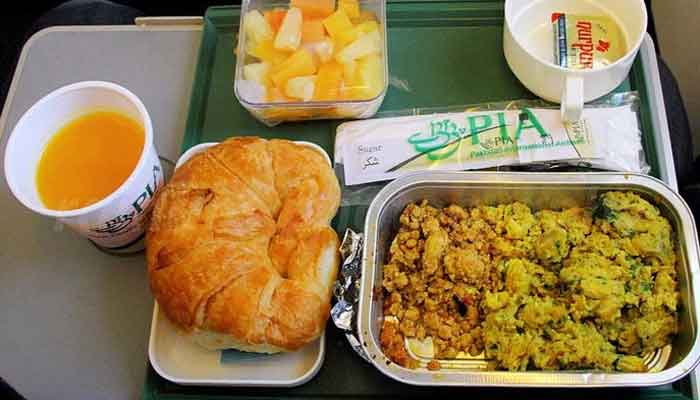 A meal served by PIA is seen in this PIA file photo.