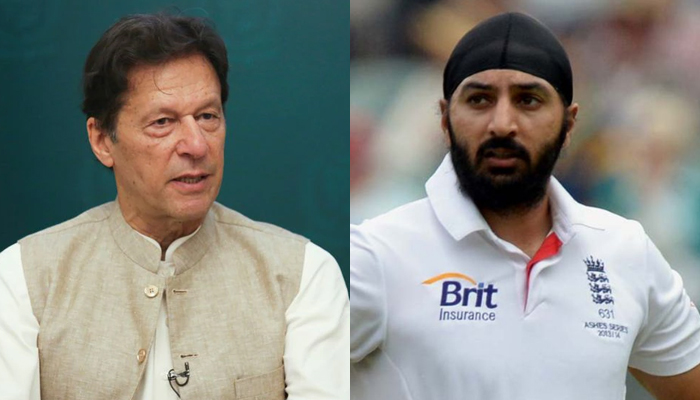Pakistans Prime Minister Imran Khan gestures during an interview with Reuters in Islamabad, Pakistan, June 4, 2021 (left) andEngland cricketer Monty Panesar (right). — Reuters/AFP/File