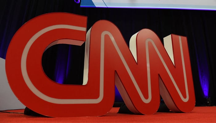 In this file photo a CNN sign is viewed before the fourth Democratic primary debate of the 2020 presidential campaign season hosted by CNN and The New York Times at Otterbein University in Westerville, Ohio, October 15, 2019. — AFP/File
