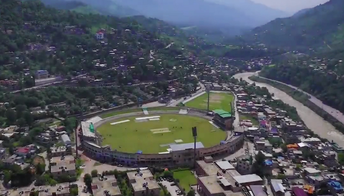 Muzaffarabad Cricket Stadium where the first match of the Kashmir Premier League will be played. — Twitter/kpl_20