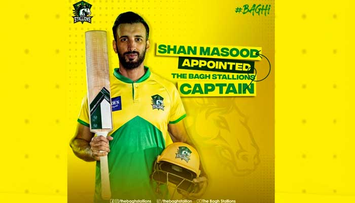 Shan Masood appointed Bagh Stallions skipper.