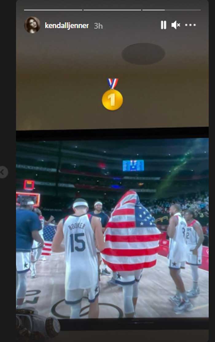 Kendall Jenner celebrates boyfriend Devin Booker’s win in Olympics