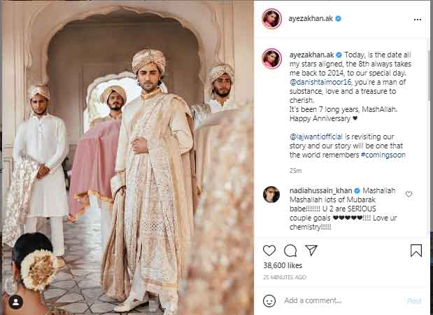 Ayeza Khan, Danish Taimoor celebrate 7th wedding anniversary