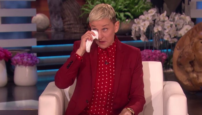 Ellen DeGeneres gets emotional as her talk show comes to an end after scandal