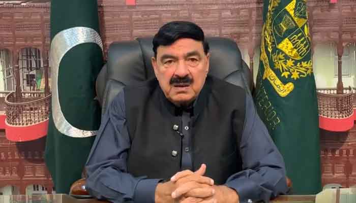 Interior Minister Sheikh Rasheed. Photo: Screengrab via Twitter.