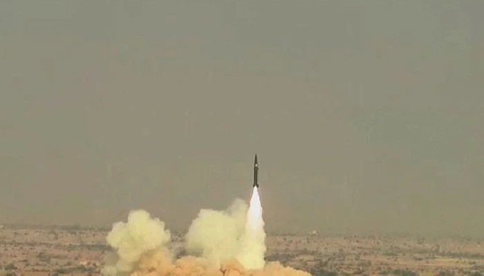 Pakistans surface-to-surface ballistic missile Ghaznavi.