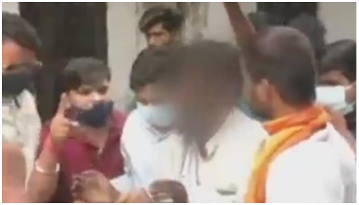 Screengrab of the assaults video shared by NDTV.
