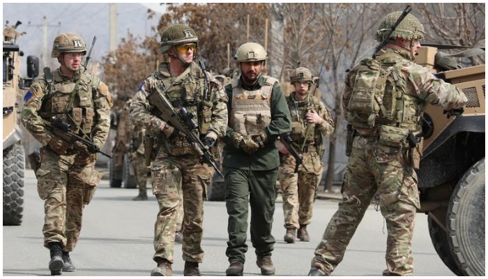 British soldiers with NATO-led Resolute Support Mission arrive at the site of an attack in Kabul, Afghanistan March 6, 2020. REUTERS/Omar Sobhani