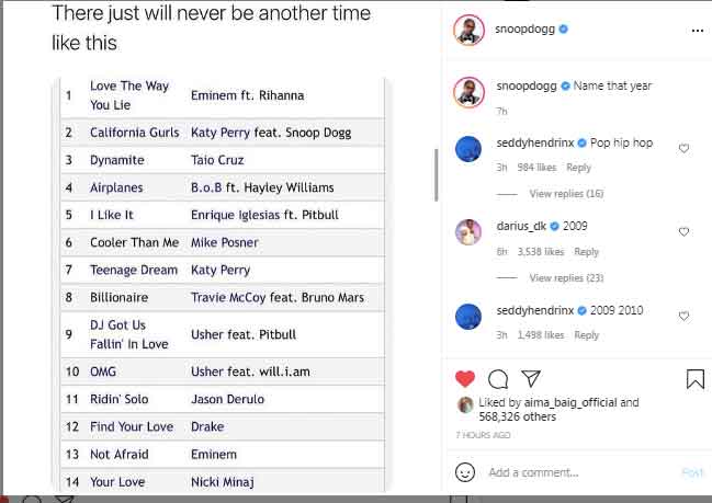 Snoop Dogg holds no grudge against Eminem?