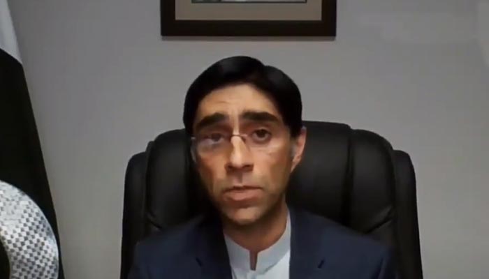 Pakistans National Security Advisor Moeed Yusuf speaks during an interview with CNN on the situation in Afghanistan, on August 13, 2021. — YouTube