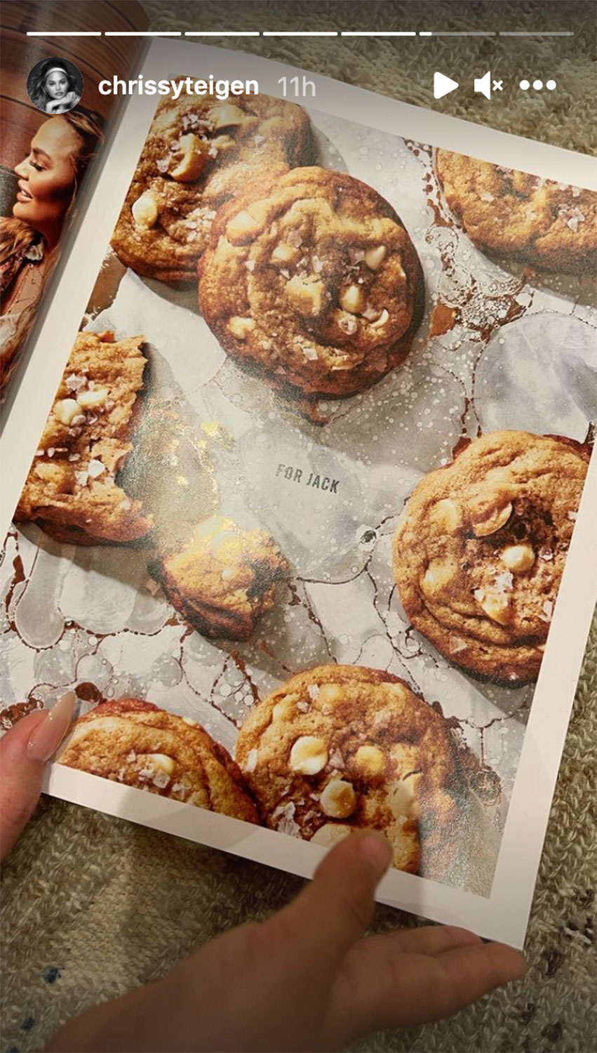 Chrissy Teigen dedicates entire ‘Cravings’ section to baby Jack