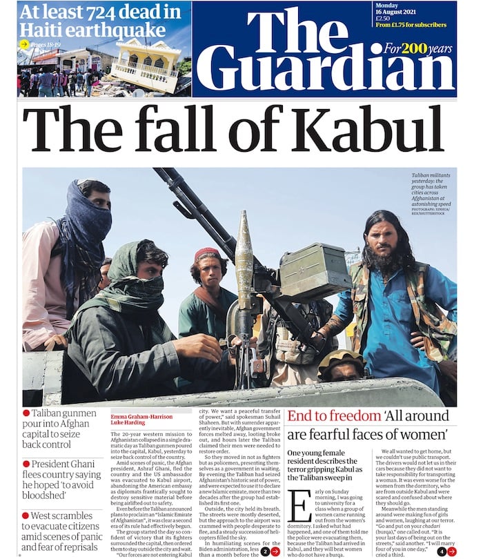 How international media covered the fall of Kabul