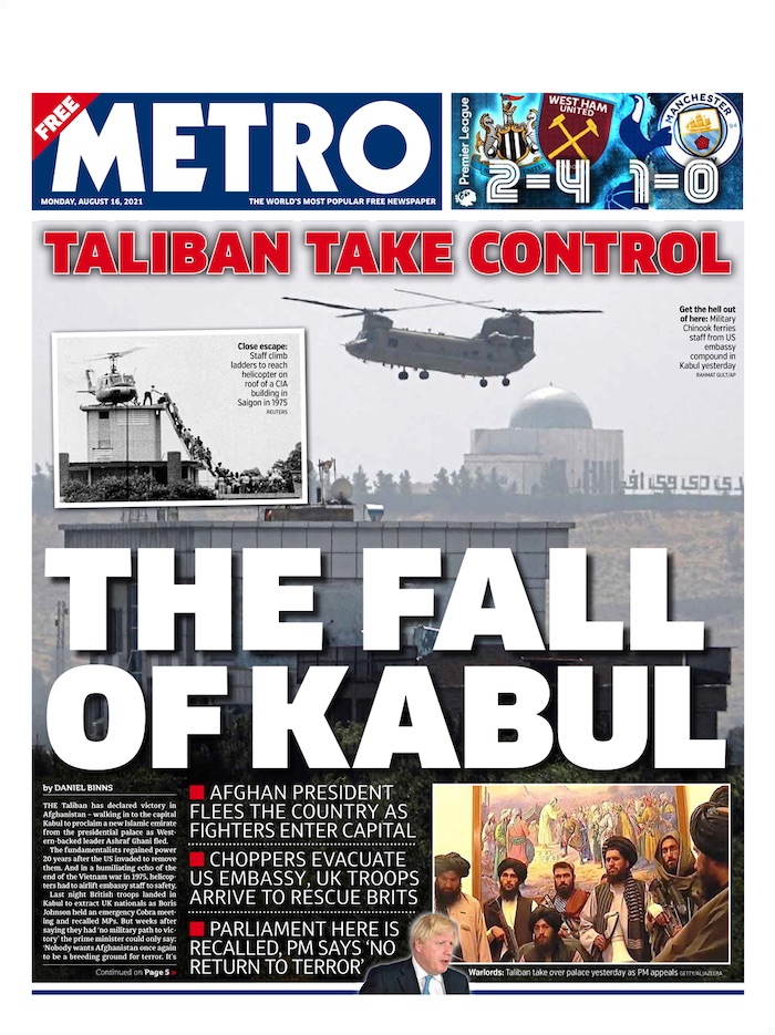 How international media covered the fall of Kabul