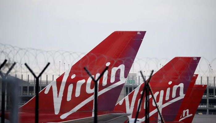 Virgin Atlantics planes are seen parked at Manchester Airport, Manchester, Britain, May 9, 2020. &mdash; Reuters/File