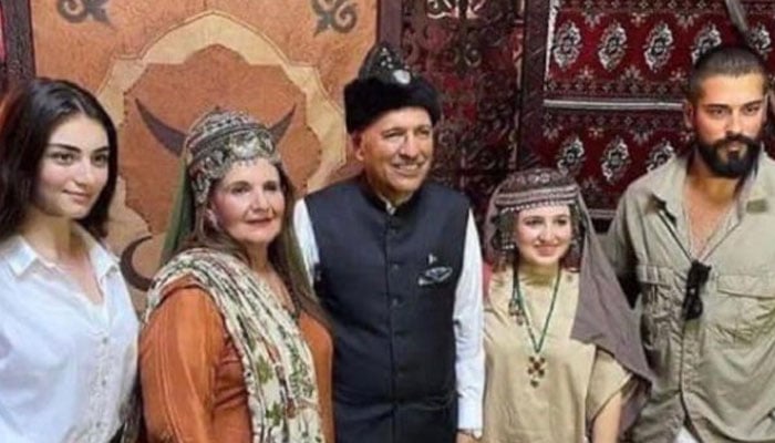 President Arif Alvi, wife Samina snapped on the sets of Kuruluş: Osman’: See Photos