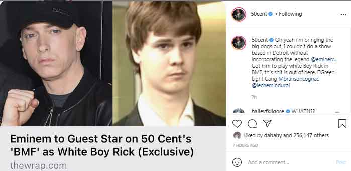 Detroit legend Eminem to star on 50 Cents show