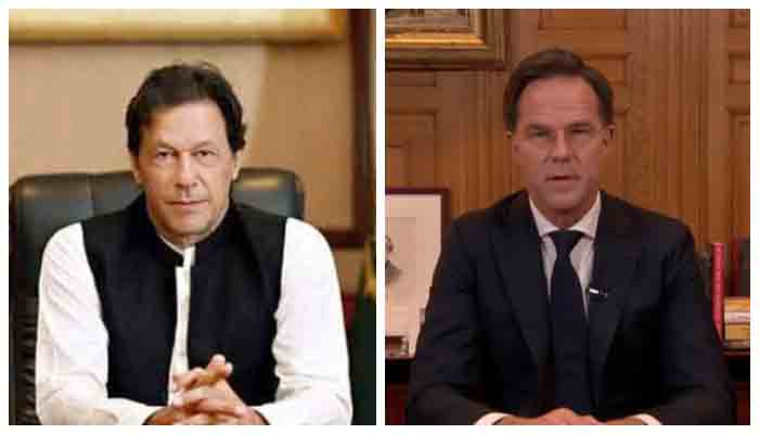 Prime Minister Imran Khan (L) and Dutch PM Mark Rutte (L)