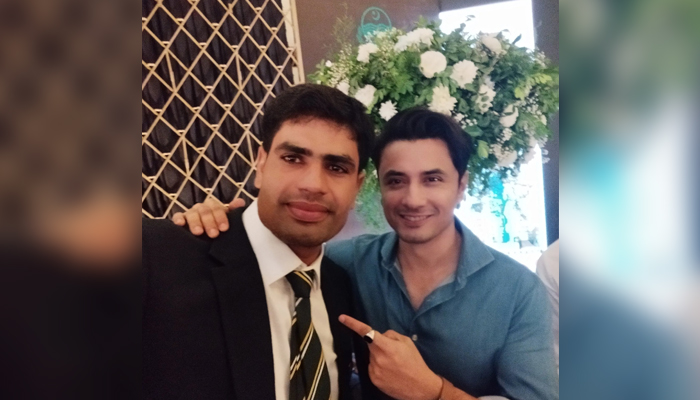 Javelin thrower Arshad Nadeem (left) and singer Ali Zafar (right). — Twitter/Arshadnadeem76