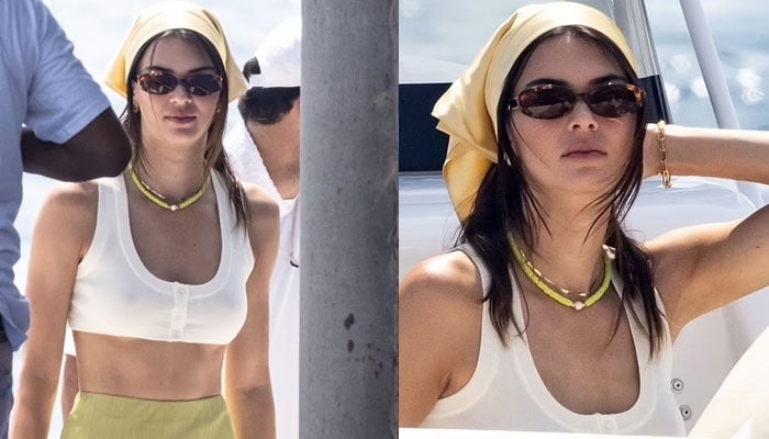 Kendall Jenner drops jaws in crop top and lime green skirt as she enjoys romantic date