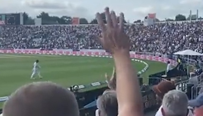 Indian skipper Virat Kohli mocked by the crowd as he departs for the pavilion. — Photo: Englands Barmy Army Twitter account
