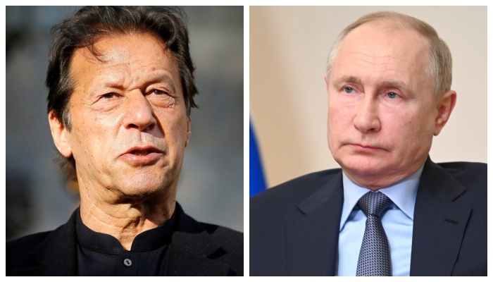 (Left) Prime Minister Imran Khan(Right) Russian President Vladmir Putin. Photo: File