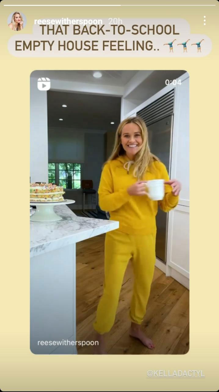 Reese Witherspoon dances in celebration of her kids returning to school