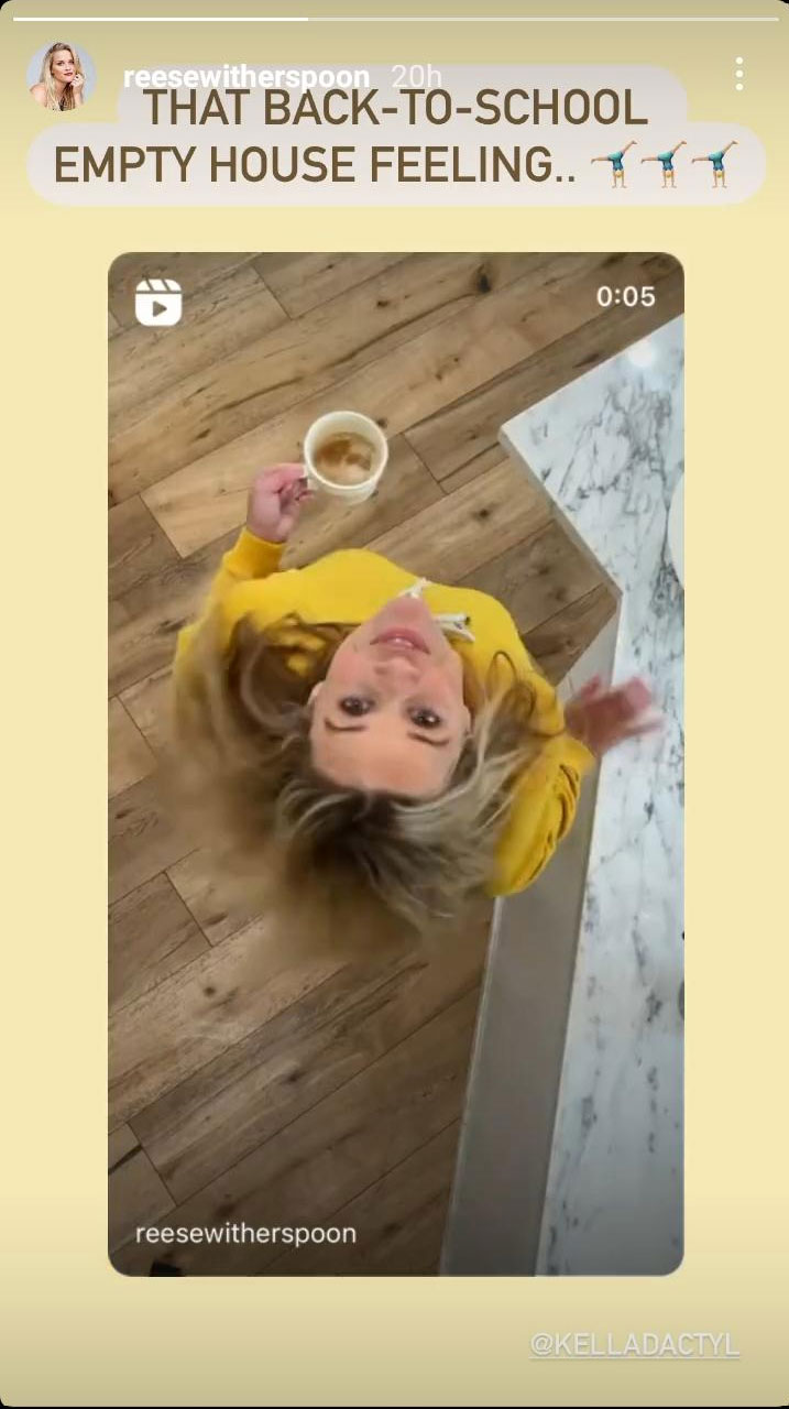 Reese Witherspoon dances in celebration of her kids returning to school