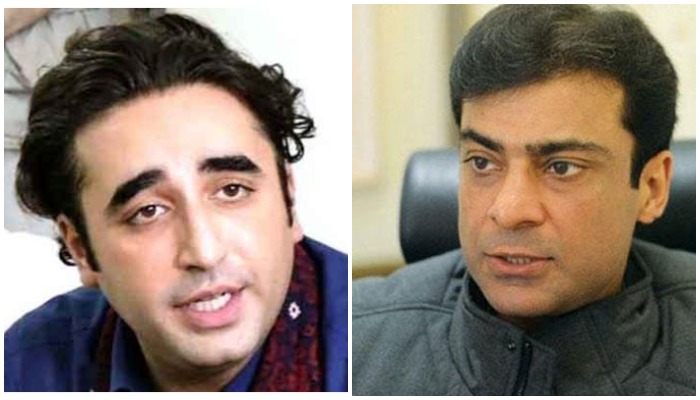 PPP Chairman Bilawal-Bhutto Zardari (L) and Opposition Leader in the Punjab Assembly Hamza Shahbaz R). Photos: File