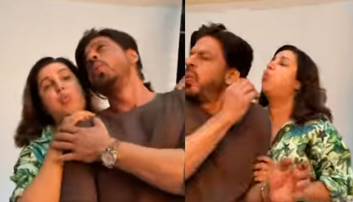 Shah Rukh Khan charms Farah Khan in hilarious version of Main Hun Na: WATCH HERE