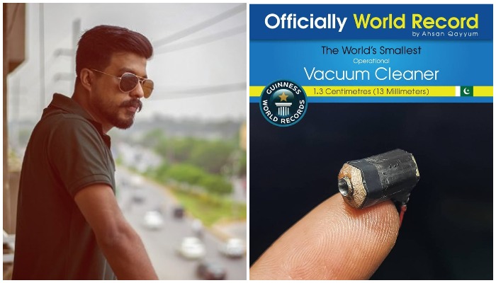 Pakistani miniature artist makes world’s smallest vacuum cleaner