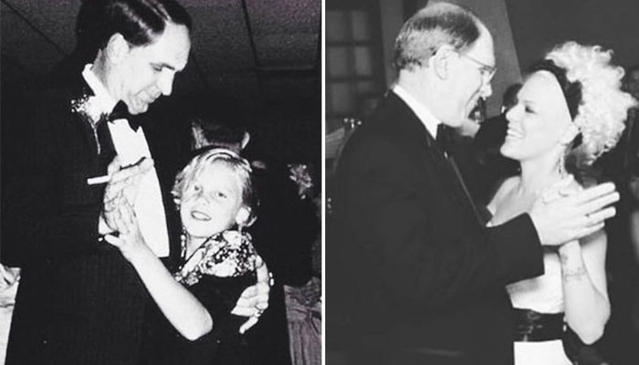 Mourning the loss of the Vietnam War veteran, Pink shared old photos of herself with him