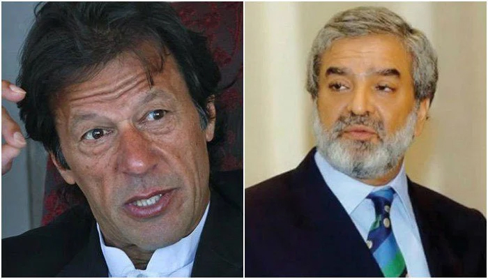 Prime Minister Imran Khan (left) and former PCB chairman Ehsan Mani — File