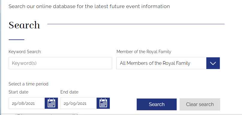 Future engagements of Queen Elizabeth and other royal family members announced
