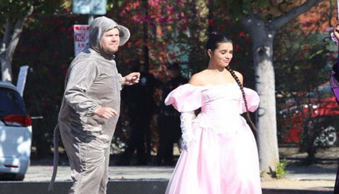 ‘Cinderella’ stars Camila Cabello, James Corden block traffic with flash mob