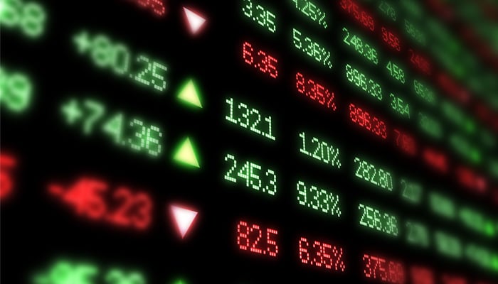 Trading board at Pakistan Stock Exchange&nbsp;&mdash; AFP