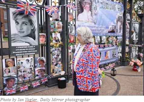 Temporary shrine built to pay tribute to Princess Diana on her death anniversary
