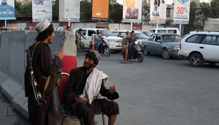 Two Taliban soldiers are pictured in Kabul, Afghanistan — Reuters