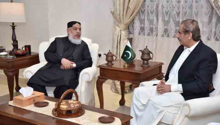 Head of Taliban’s Political Office in Doha Sher Mohammad Abbas Stanikzai in meeting with Pakistan Ambassador to Qatar Syed Ahsan Raza Shah. -APP