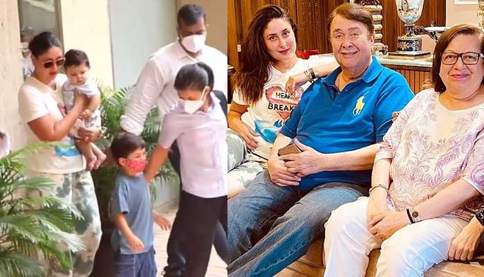 Kareena Kapoor visits her 'world' with Taimur Ali Khan and Jeh