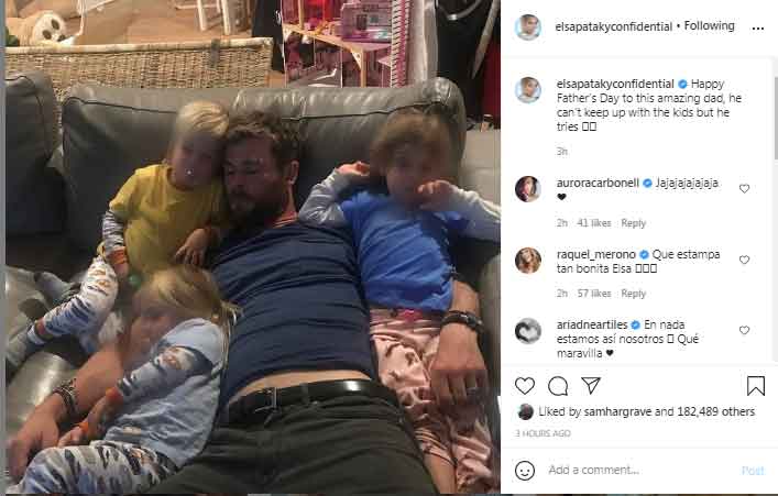 Elsa Pataky says Chris Hemsworth cant keep up with kids