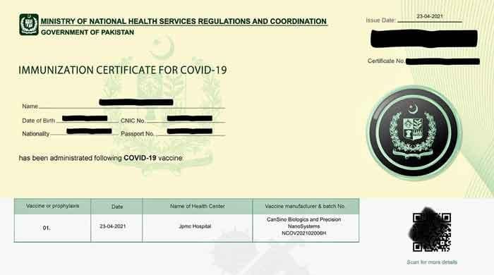 Sindh seeks making vaccination certificates mandatory for banking services