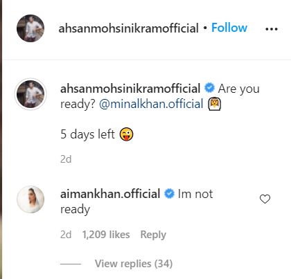 3 days to go: Aiman Khan is not ready for Minal Khans wedding