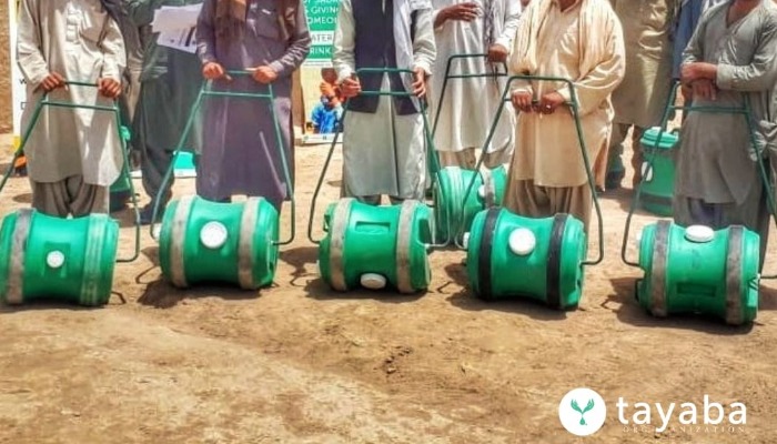 The H20 Wheel, one of the interventions the Tayaba organisation has introduced for improving water accessibility. Courtesy: Twitter/H2oTayaba