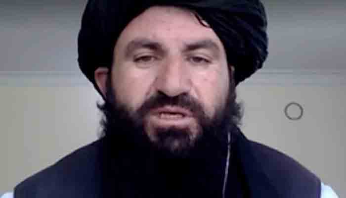 Deputy head of the Talibans cultural commission, Ahmadullah Wasiq, giving interview to Australias SBS News.