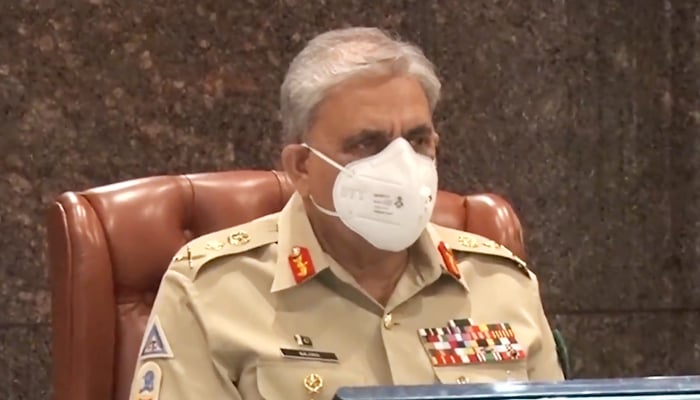 Chief of Army Staff General Qamar Javed Bajwa chairs the Corps Commander Conference at the General Headquarters in Rawalpindi, on September 10, 2021. — ISPR