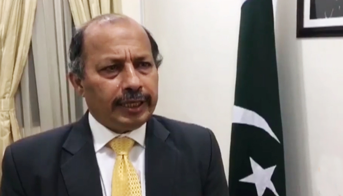 Pakistans Ambassador to Afghanistan Mansoor Ahmad Khan speaks to Geo News. — Geo News/File