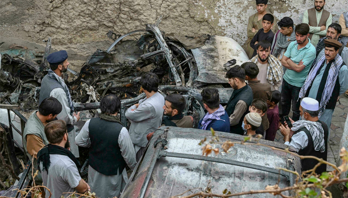US officials say that a larger blast took place after the drone strike, showing that there were explosives in the vehicle, which the NYT investigation negates. — AFP