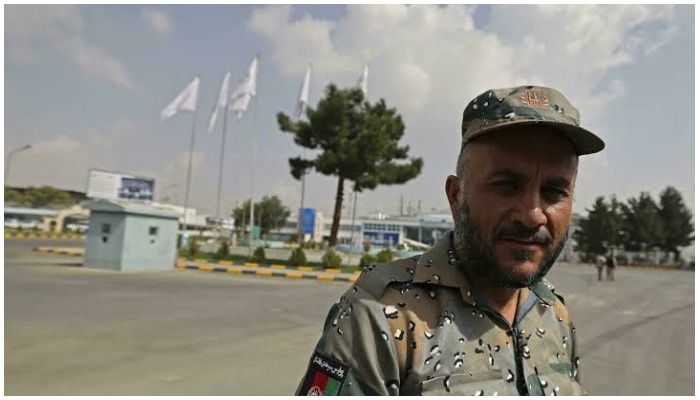 Yesterday was great, so happy to serve again, said an Afghan police officer. Photo AFP.