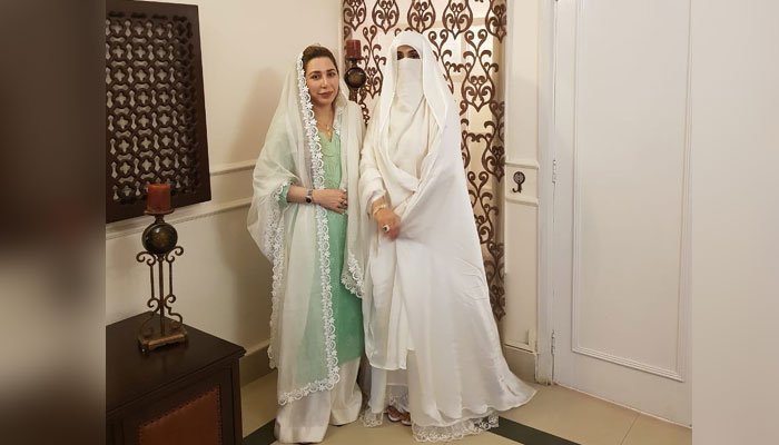 Bushra Bibi with a friend. Photo: Geo News